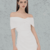 Elegant Off-Shoulder Mini Dress "Pure Grace" DR930